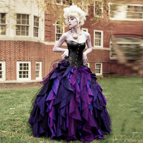 Fashion Prom Dress,ball Gown Prom Dress,purple Prom Dress,gothic Prom ...
